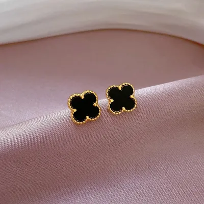 Stainless Steel Clover Stud Earring 